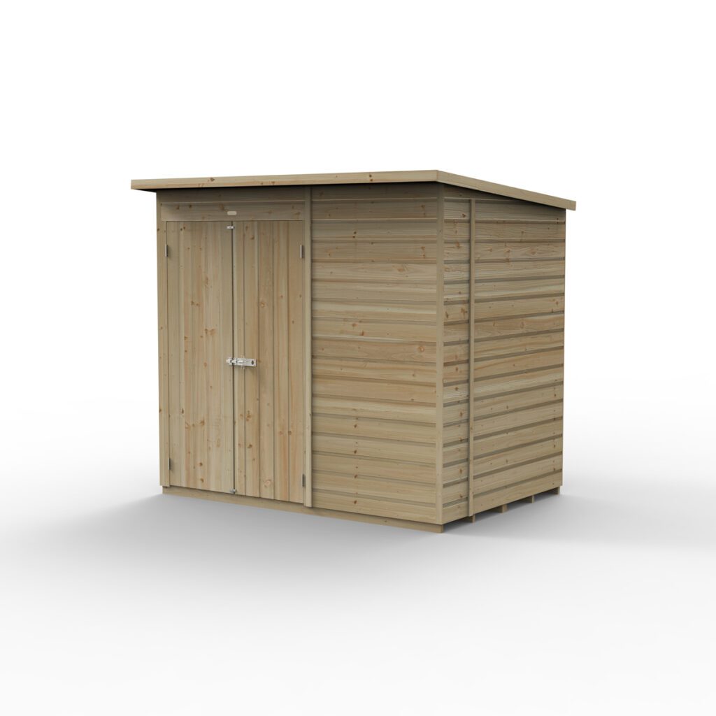 Beckwood 7×5 Pent Shed – No Windows – Double Door with Installation 5013053204177 2
